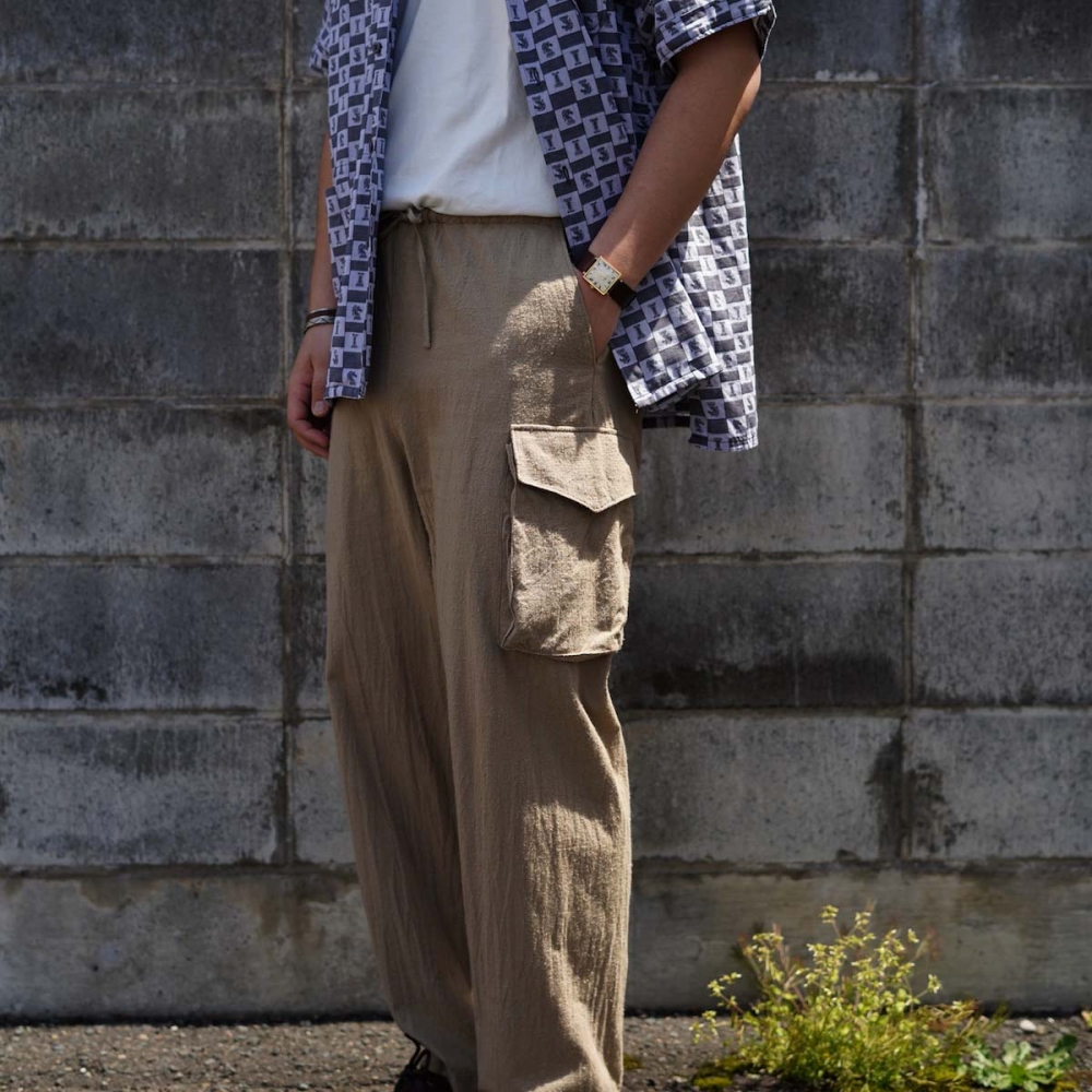 blurhms / Silk/Cotton Nep Side Seamless 4P Pants (Beige)