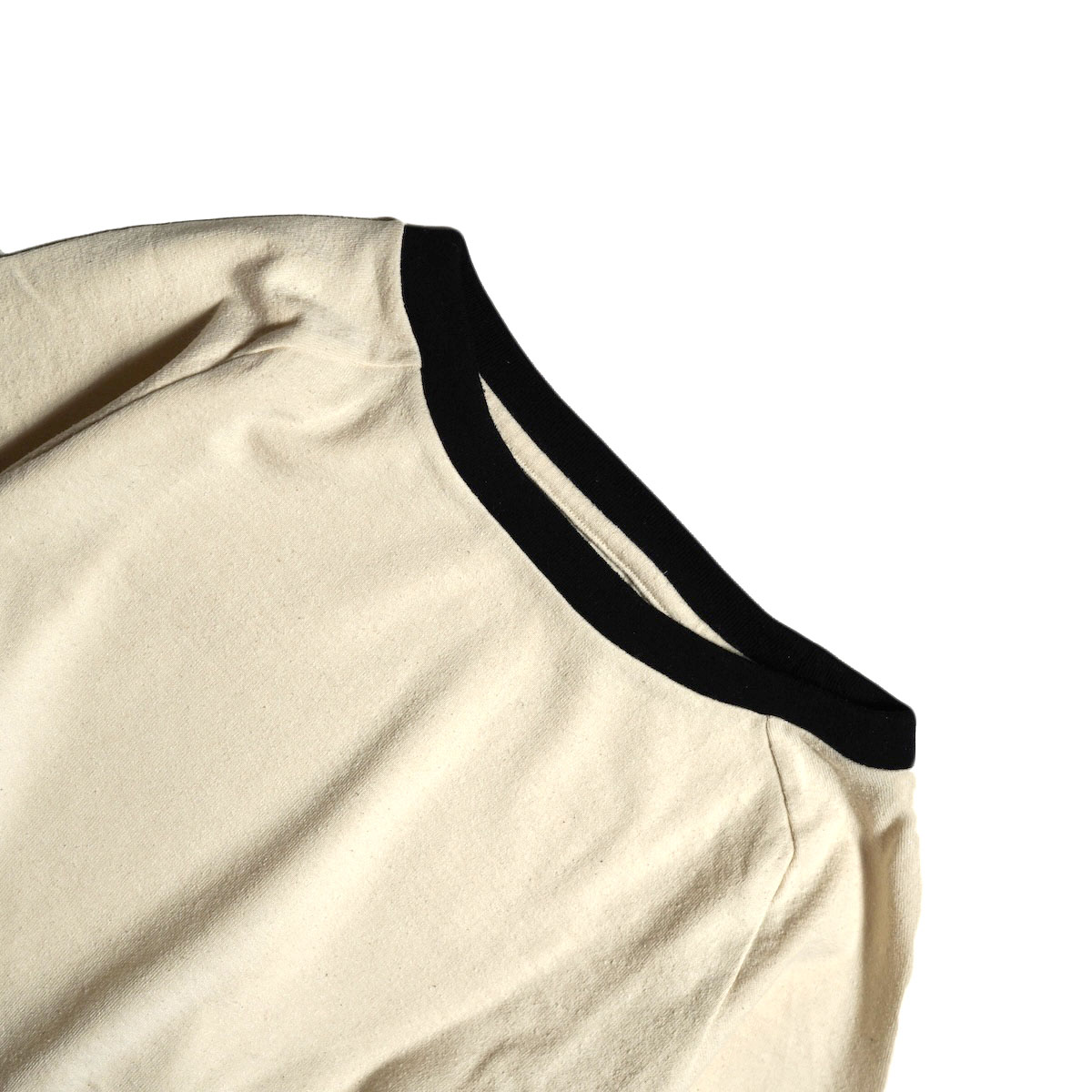 blurhms / Co/Silk Nep Split Sleeve P/O (Ivory × Black)