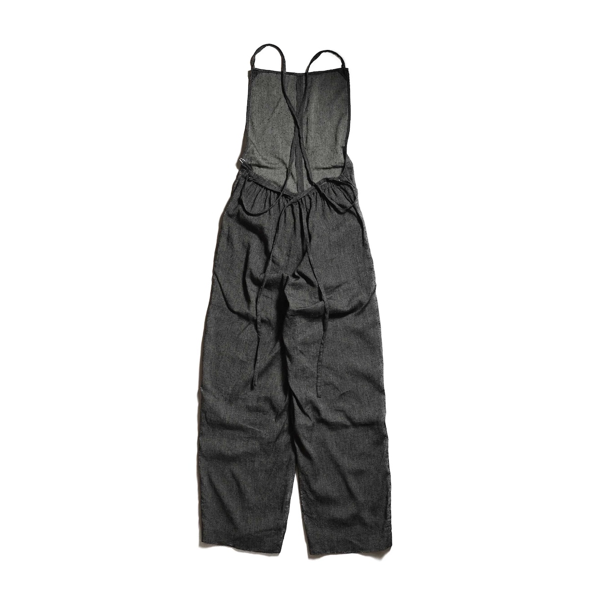 nuterm ブラック オーバーオール NEAT | ALL WEATHER NYLON SATIN OVERALL 別注ナイロン