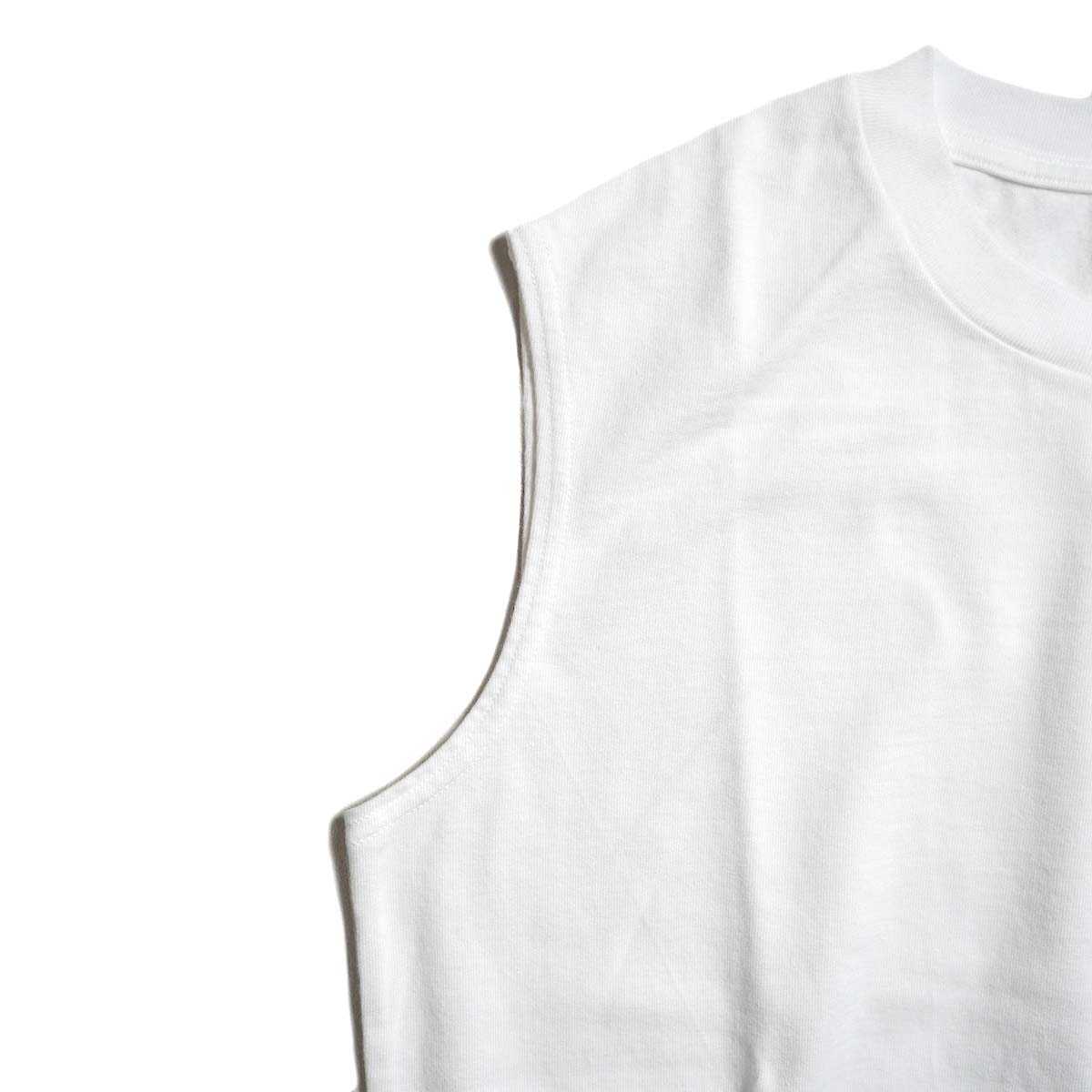 blurhms ROOTSTOCK / CLASSIC HEM RIB SLEEVELESS (Off) 袖口