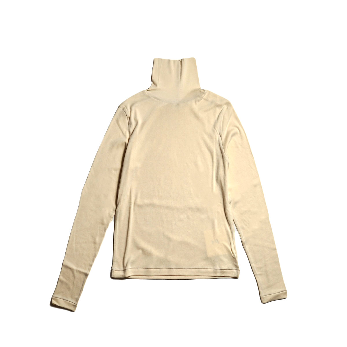 blurhms ROOTSTOCK/ Silk Cotton Rib Turtle-Neck L/S (Ivory) 正面