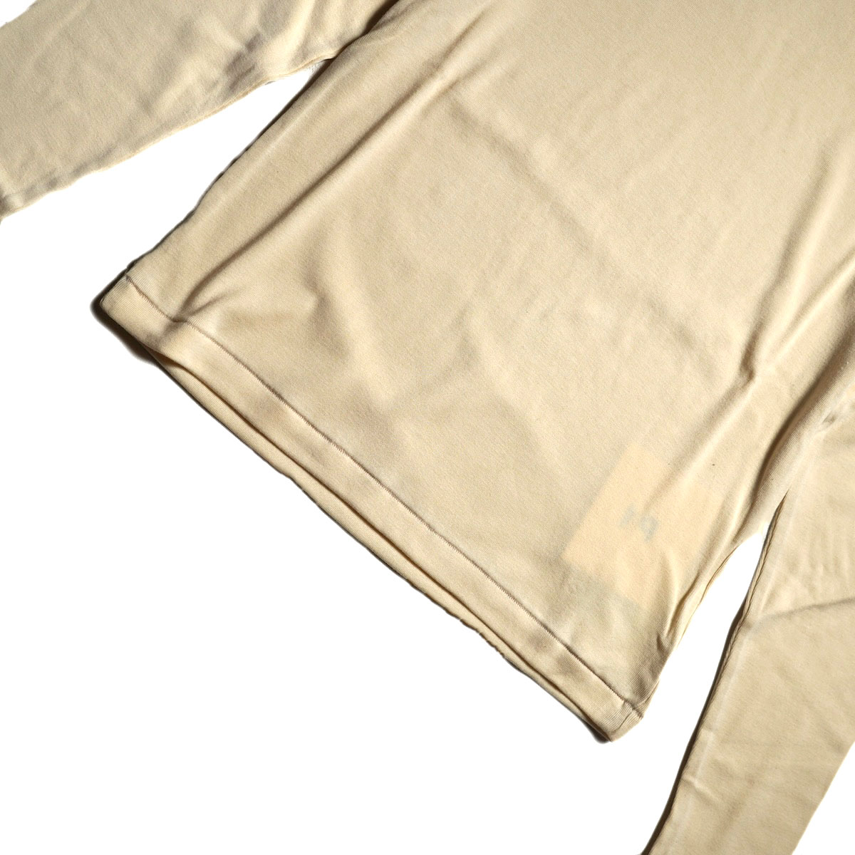 blurhms ROOTSTOCK/ Silk Cotton Rib Turtle-Neck L/S (Ivory) 裾