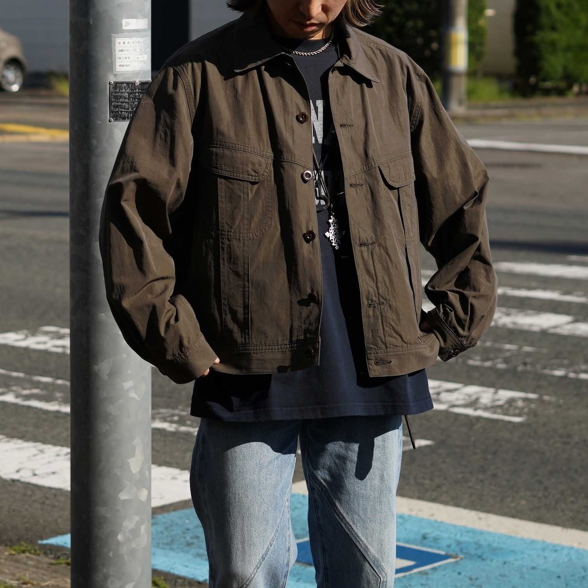 blurhms ROOTSTOCK/ C/N OX Short Jacket (Khaki Brown)