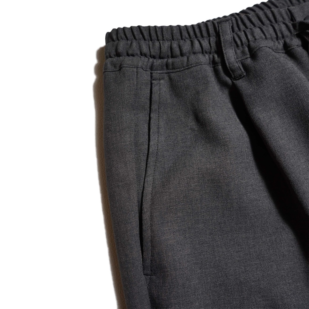 BRENA /1TUCK EASY PANTS - 6oz TROPICAL WASHER  (Tec Gray) ウエストポケット