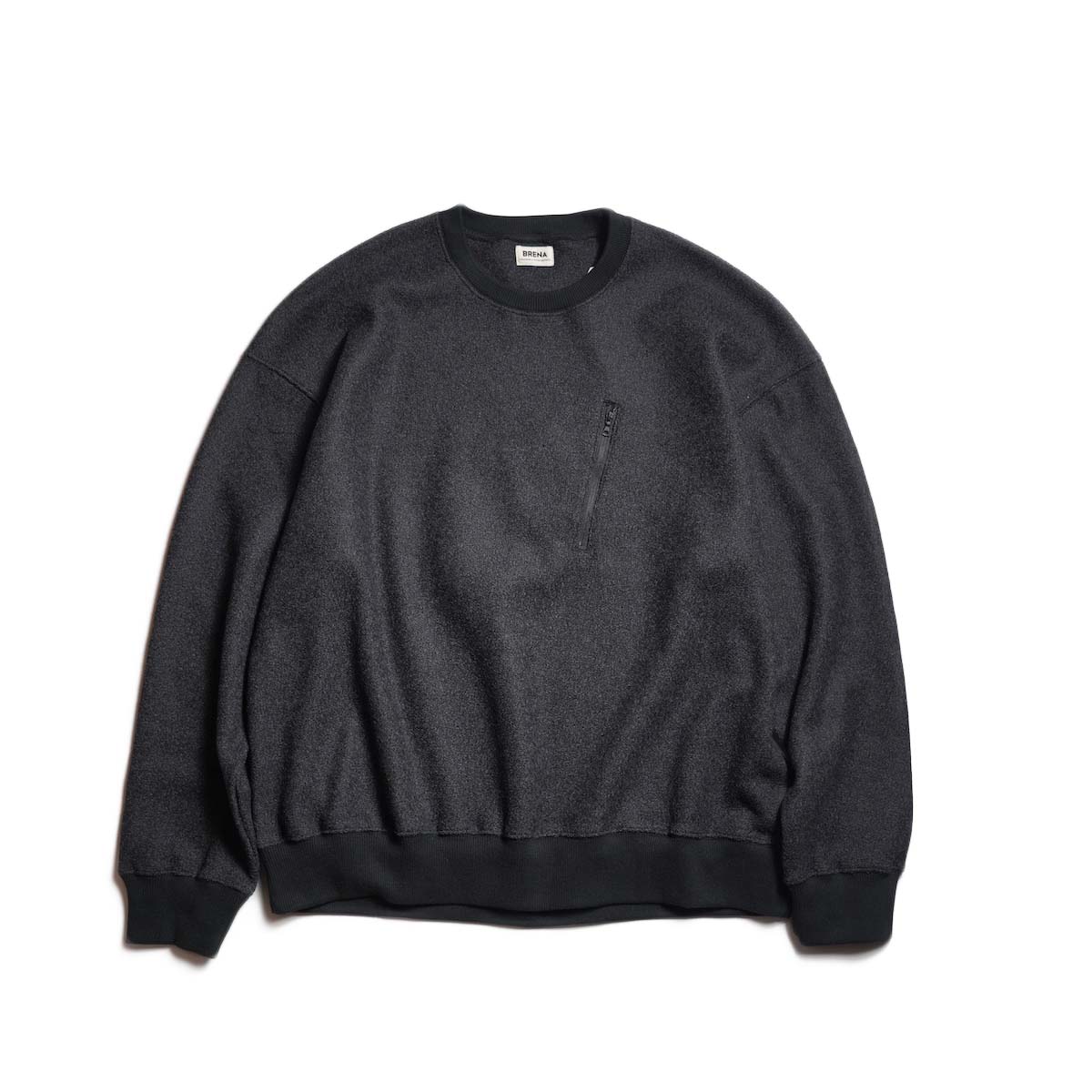 BRENA / CREW - BEL&CO CW BOUCLE MIX (Charcoal) 正面