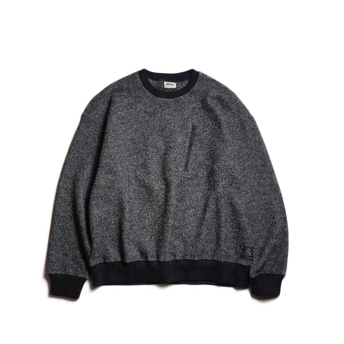 BRENA / CREW - BEL&CO CW BOUCLE MIX (Gray) 正面