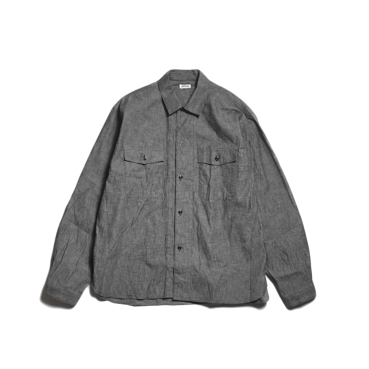 BRENA / FLAP - VINTAGE FRENCH CHAMBREY (Black) 正面