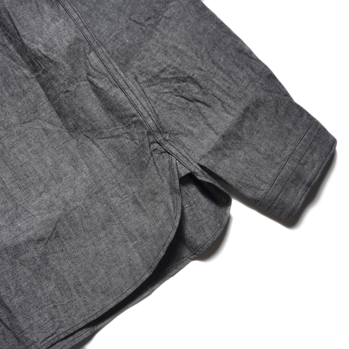 BRENA / FLAP - VINTAGE FRENCH CHAMBREY (Black) 裾マチ