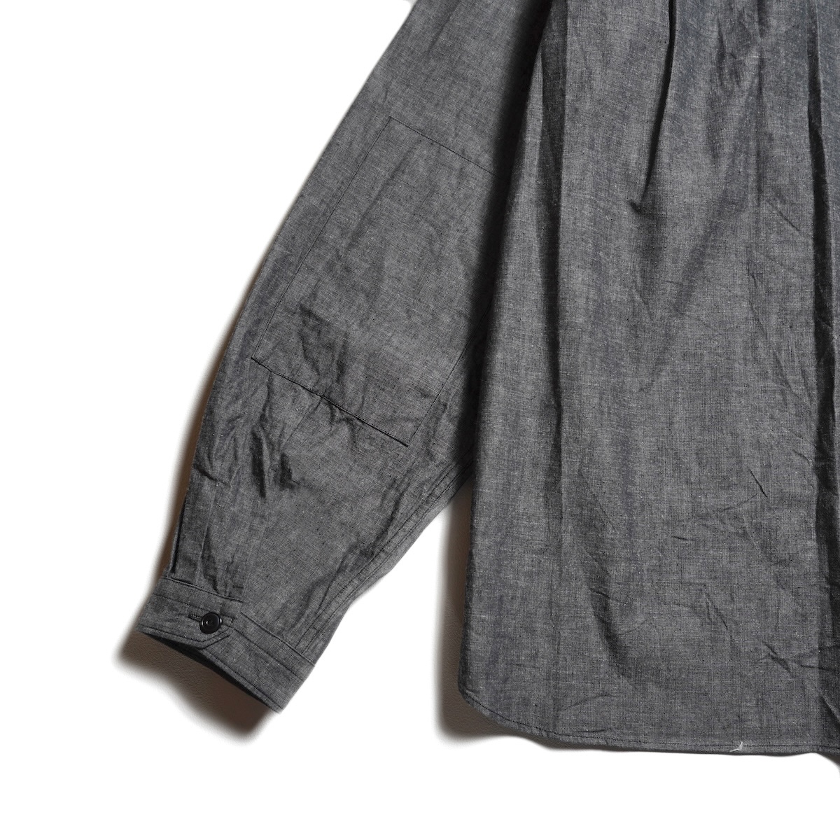 BRENA / FLAP - VINTAGE FRENCH CHAMBREY (Black) エルボーパッチ