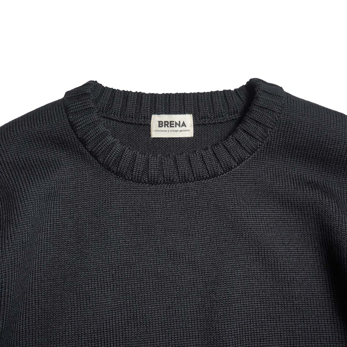 BRENA / PECHEUR - NEW ZEALAND MERINO (Black) ネック
