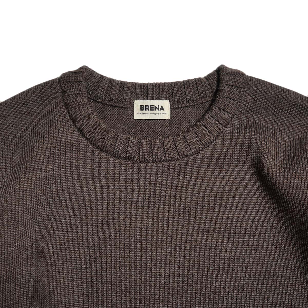 BRENA / PECHEUR - NEW ZEALAND MERINO (Brown) ネック