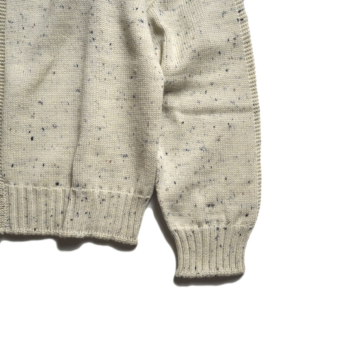 CALEDOOR / Merino Wool zip-up jumper Made by GUERNSEY WOOLLENS (Nepp De Nieve) 袖