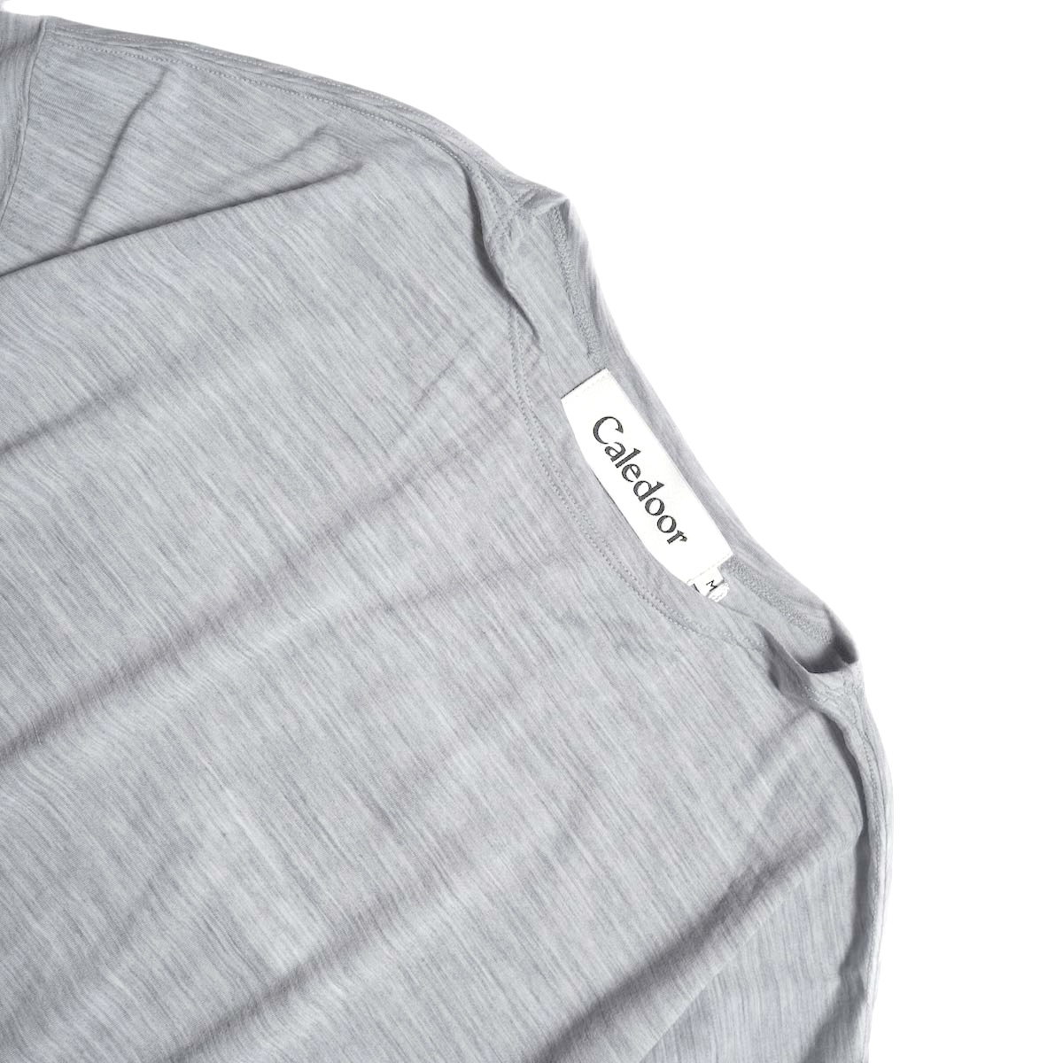 CALEDOOR / Merino Wool T-Shirt (Light Gray) ネック