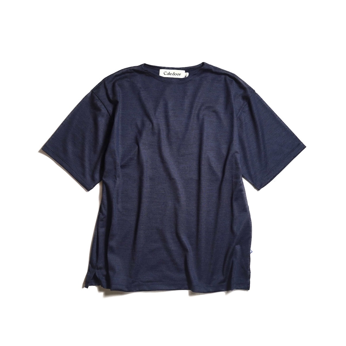 CALEDOOR / Merino Wool T-Shirt (Navy) 正面