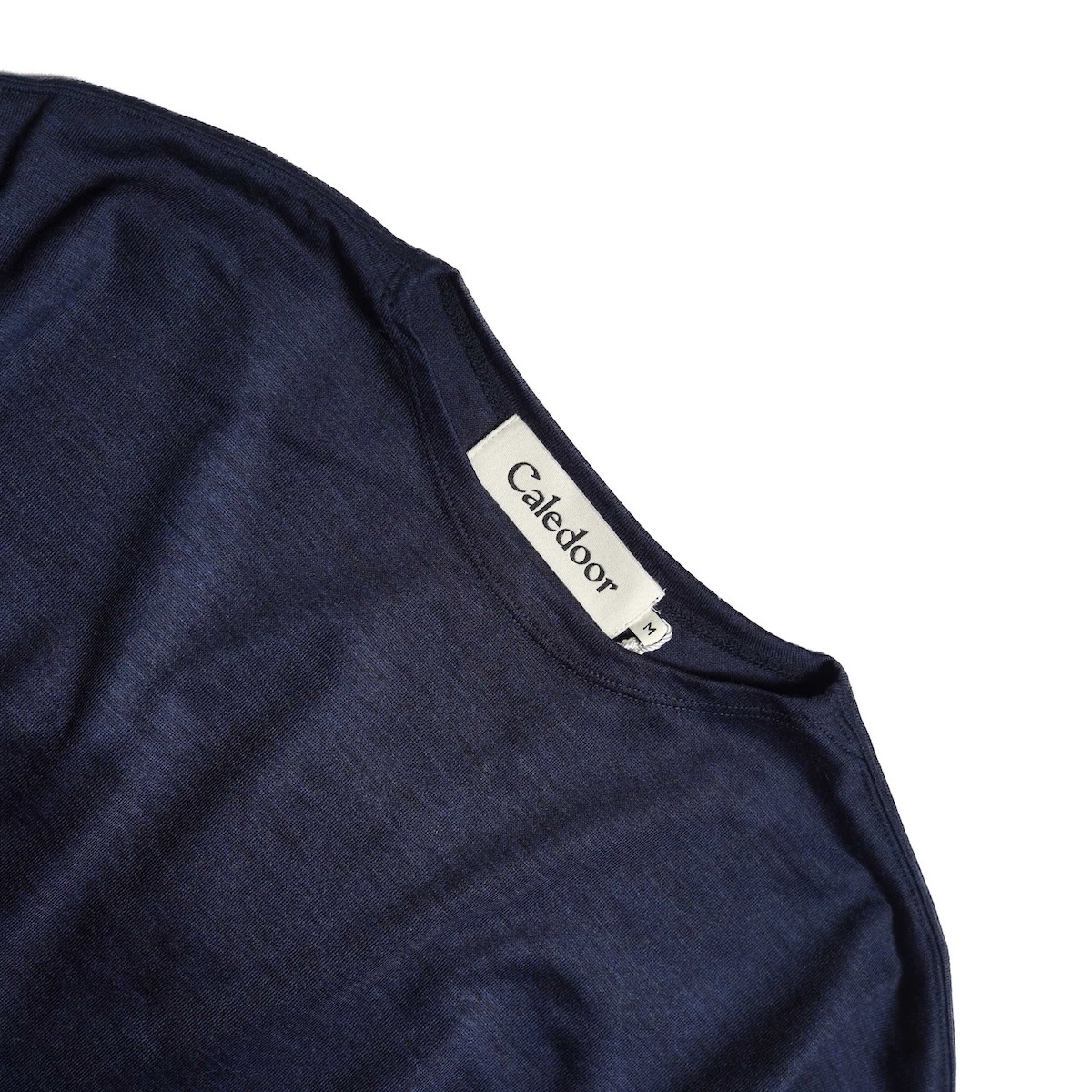 CALEDOOR / Merino Wool T-Shirt (Navy) ネック