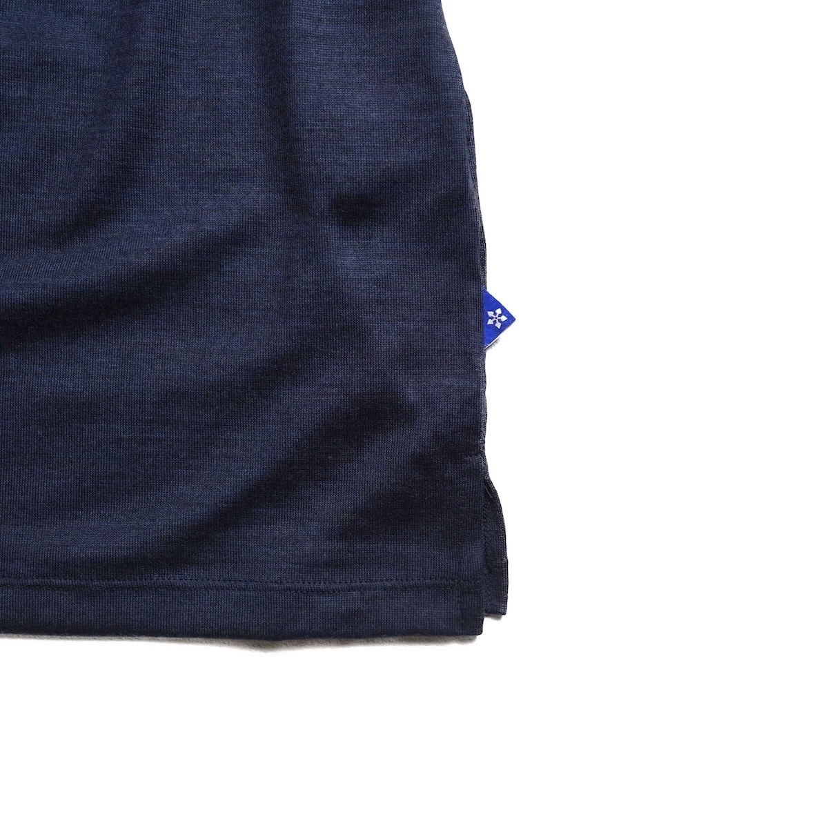 CALEDOOR / Merino Wool T-Shirt (Navy) ピスネーム