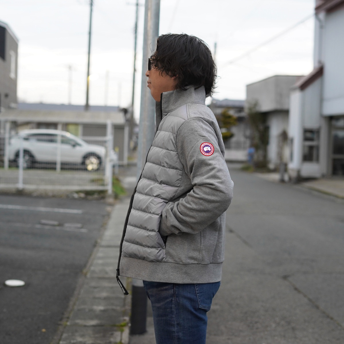 CANADA GOOSE / 6843M HyBridge® Huron Full Zip Jacket (Stone Heather)
