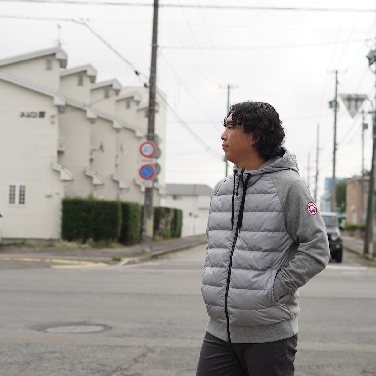 CANADA GOOSE / 6843M HyBridge® Huron Full Zip Hoody (Stone Heather)
