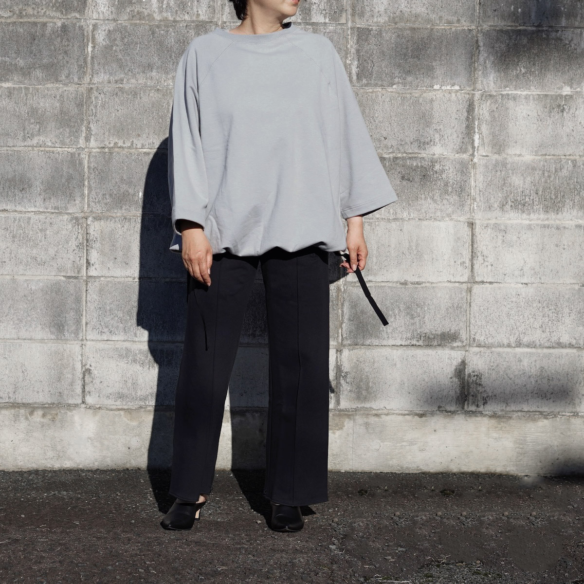 COGTHEBIGSMOKE / GALAXY SEMI-WIDE TROUSERS (Black)