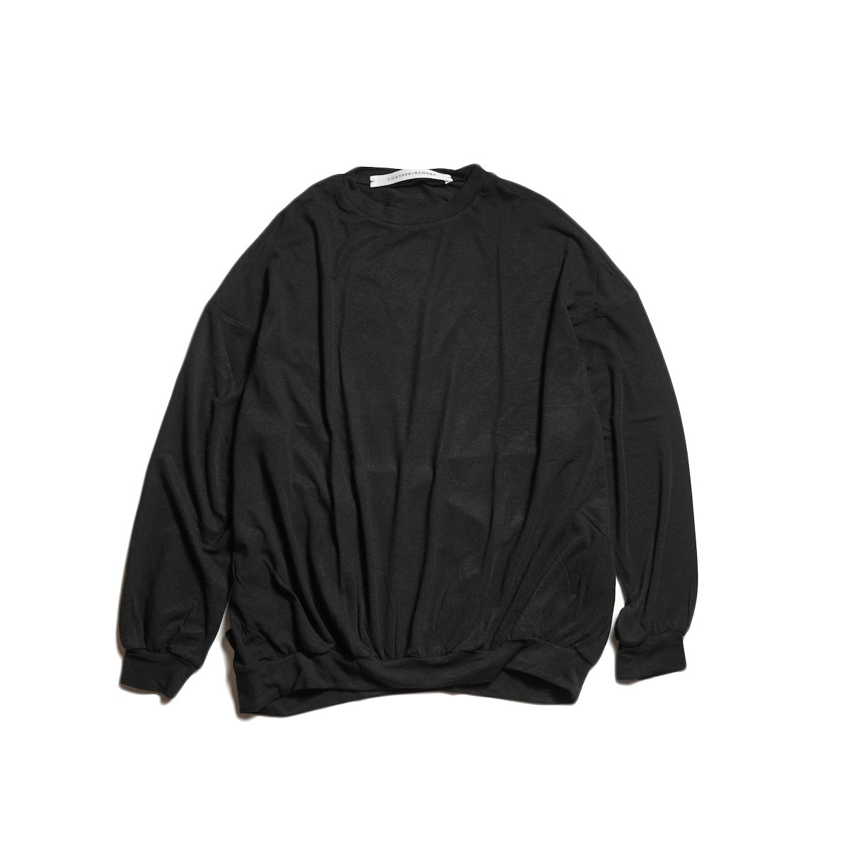 COGTHEBIGSMOKE / MACY NARROW SLV CREW NECK TOP (Black)