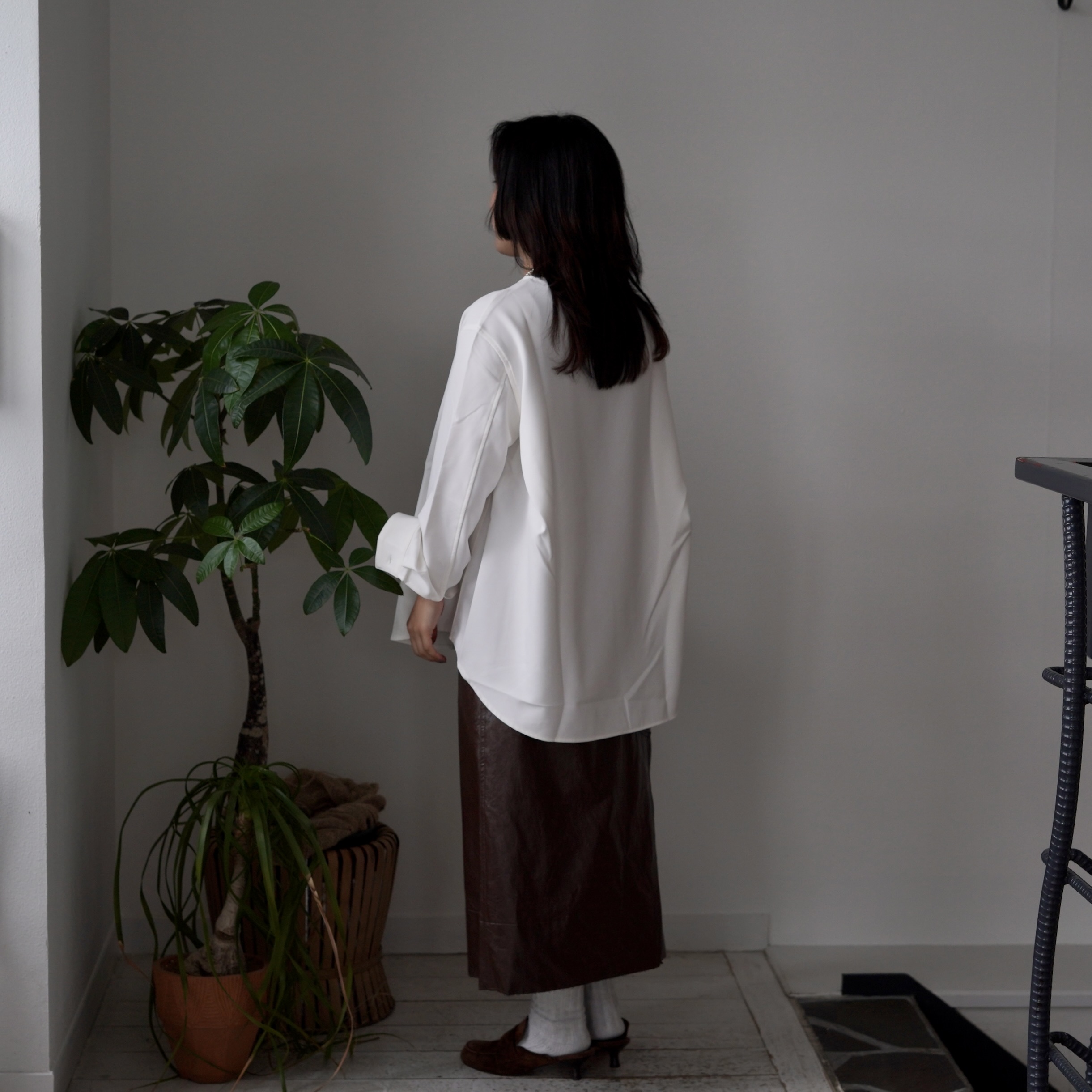 COGTHEBIGSMOKE / OCEANA BUTTON ADJUST SLV TOP (Vanilla) 155cm/size 1 着用①