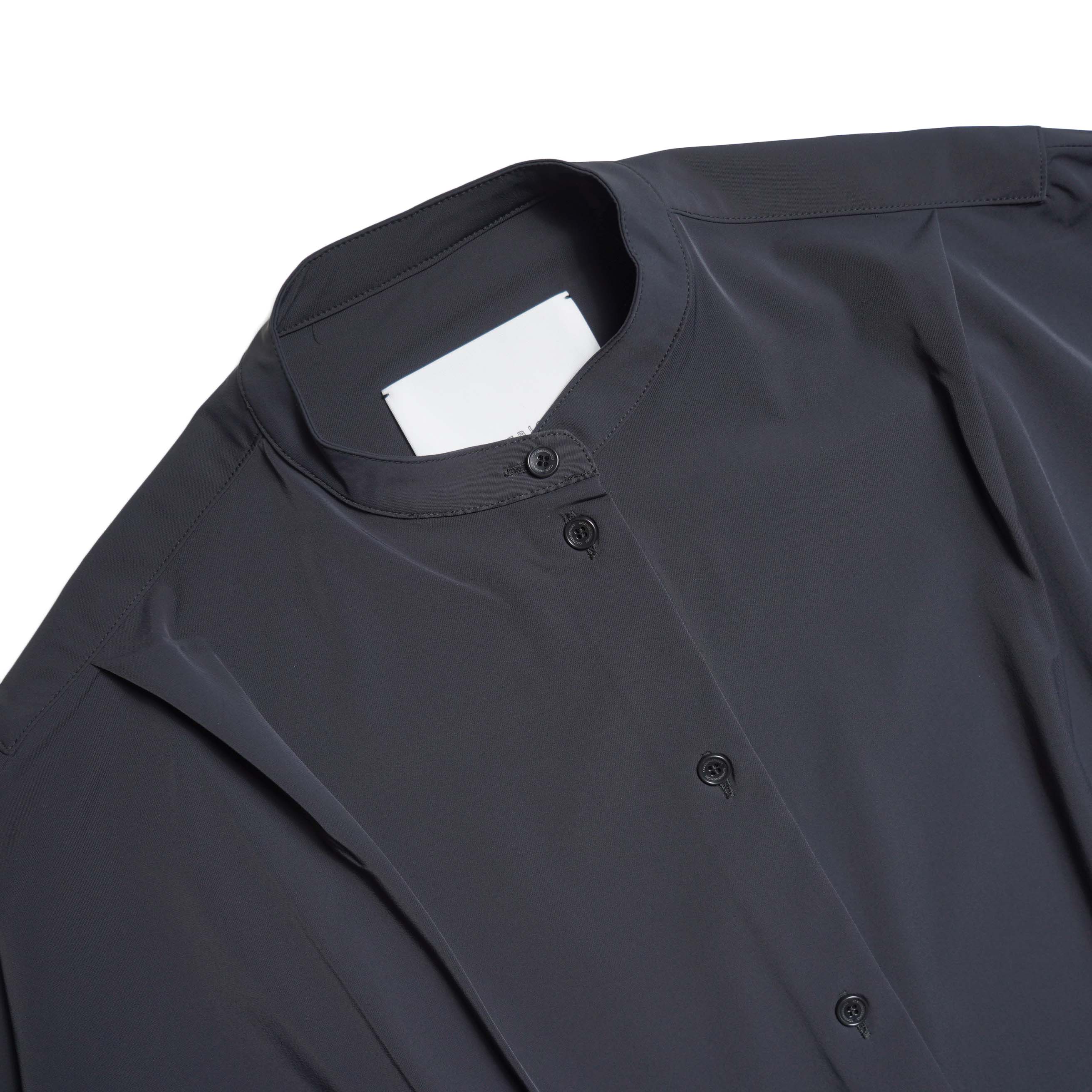 COGTHEBIGSMOKE / OLGA BAND COLLAR SHIRT (Black) ネック