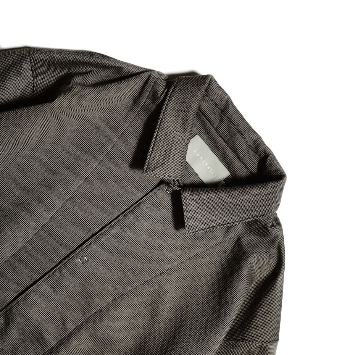 CURLY&Co. / HOUNDSTOOTH COACH SHIRT JACKET (Brown Black)