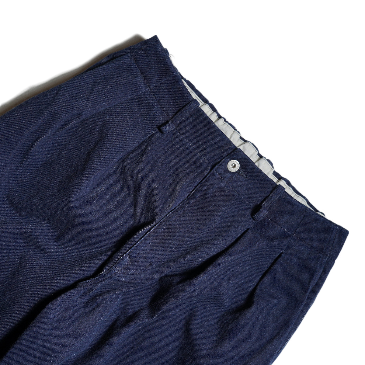 CURLY&Co. / DENIM 2TUCK WIDE EZ PANTS (Indigo)