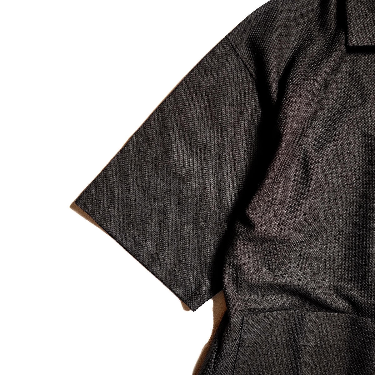 CURLY&Co. / BIRD'S EYE JERSEY OPEN-COLLAR SHIRT (D.Brown)