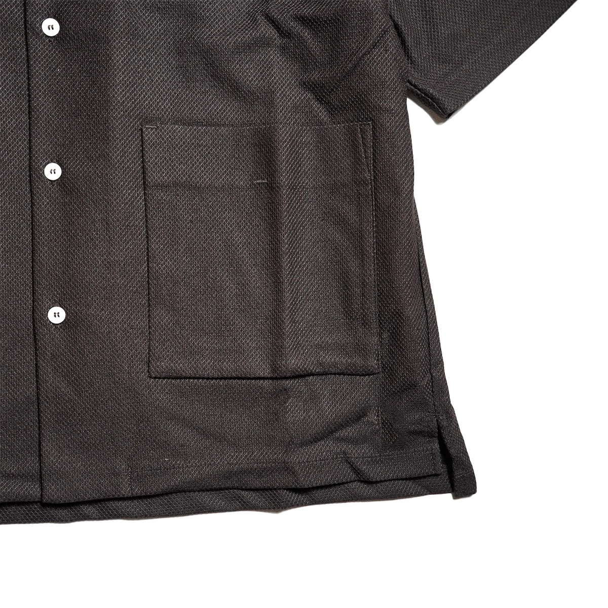 CURLY&Co. / BIRD'S EYE JERSEY OPEN-COLLAR SHIRT (D.Brown)
