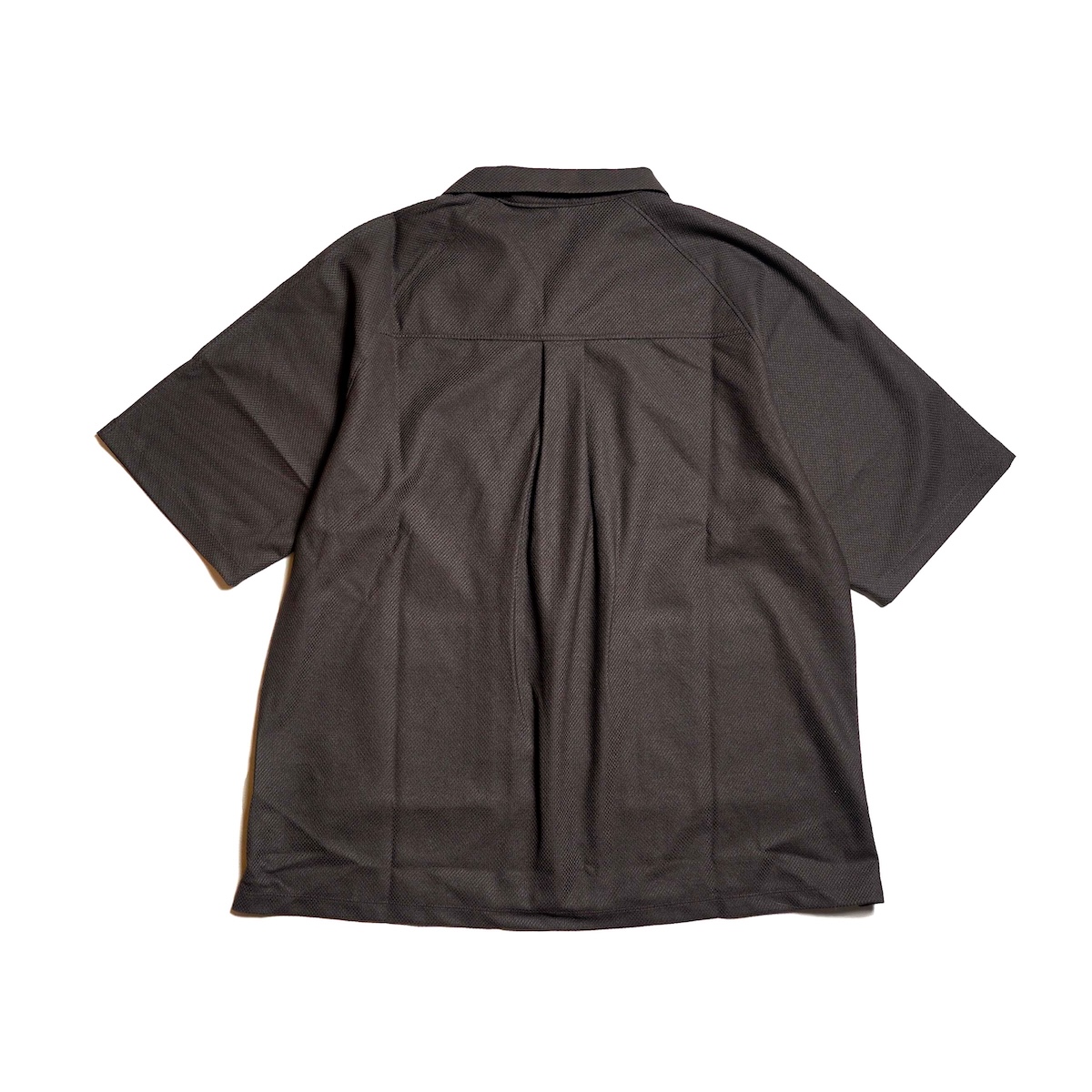 【CURLY＆Co.】TricotPrint OpenCollar Shirt CURLY&Co. / BIRD'S EYE JERSEY OPEN-COLLAR SHIRT (D.Brown)