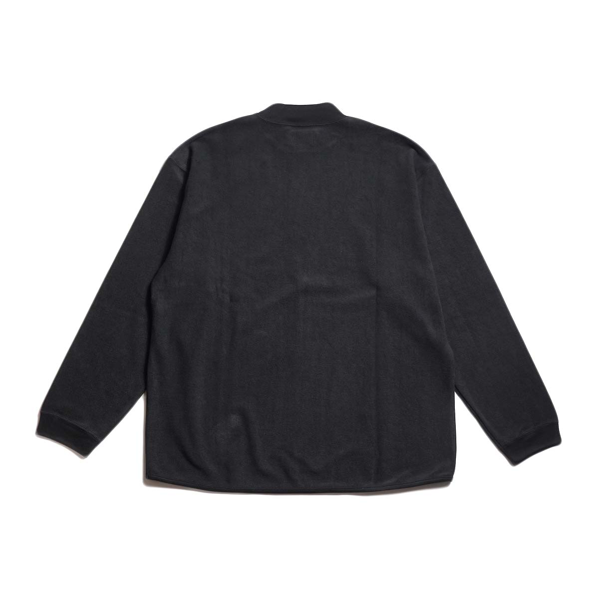 CURLY&Co. / FINE COTTON PILE MOCKNECK PULLOVER (Black) 背面