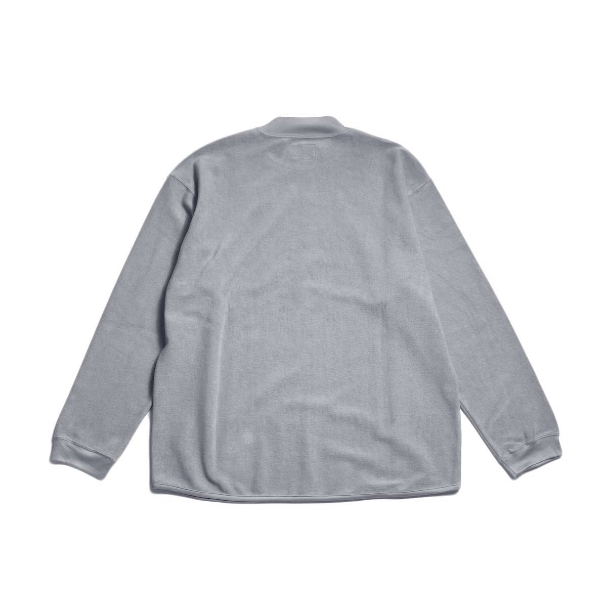 CURLY&Co. / FINE COTTON PILE MOCKNECK PULLOVER (Cadet Blue) 背面