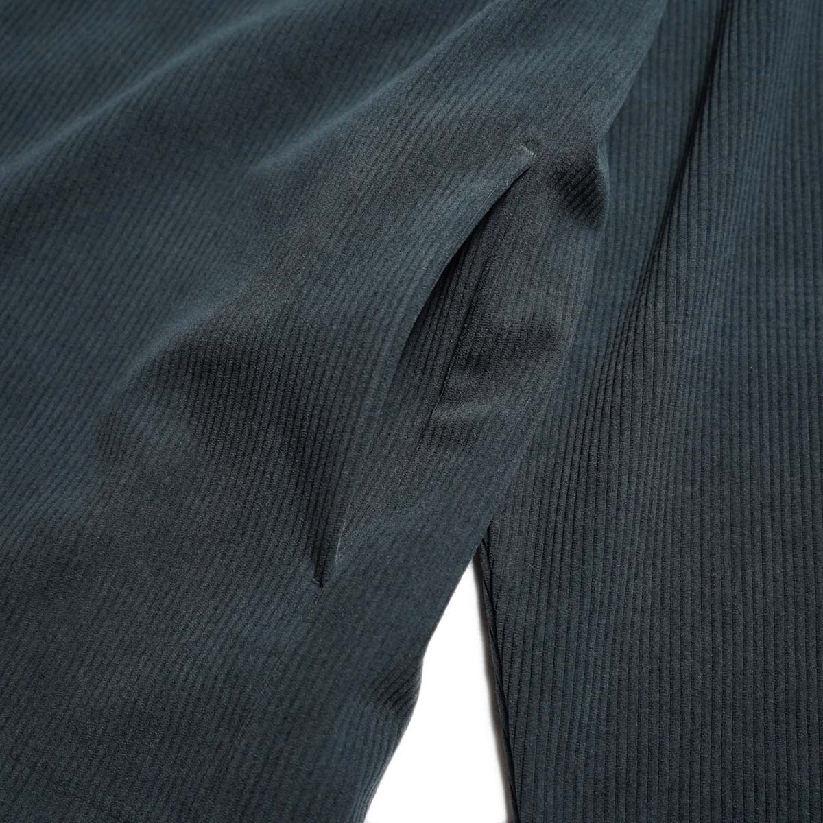 CURLY&Co. / TRICOT CORDUROY SNAP BUTTON CARDIE (Cadet Blue) シームポケット