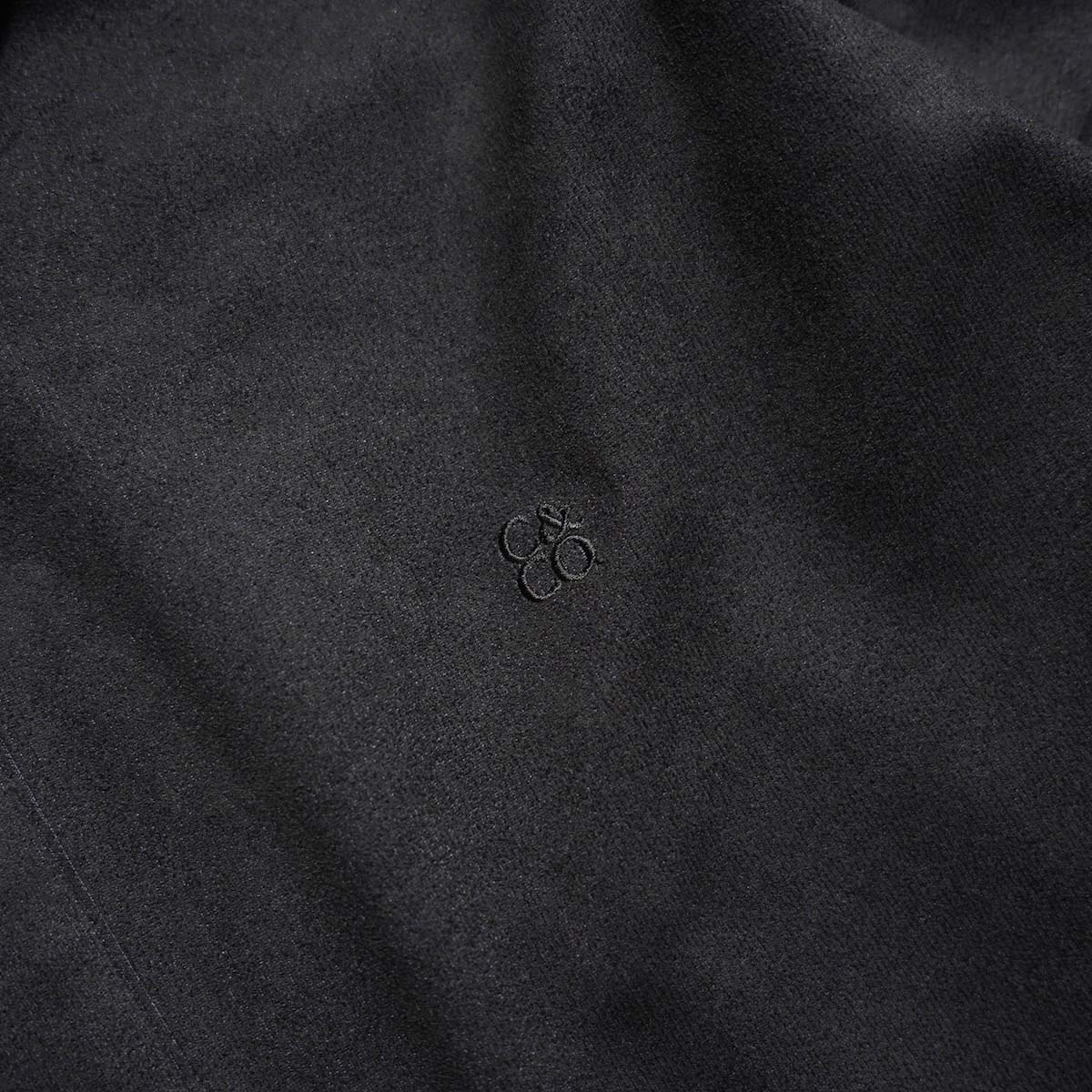 CURLY&Co. / SUEDE JERSEY P/O SHIRT (Black) 刺繍