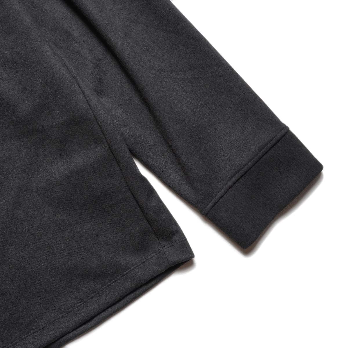CURLY&Co. / SUEDE JERSEY P/O SHIRT (Black) 袖
