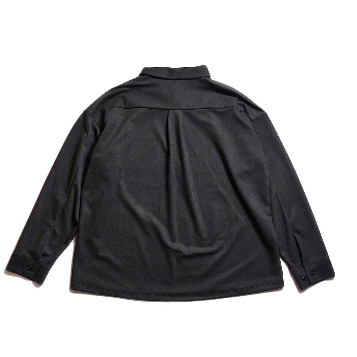CURLY&Co. / SUEDE JERSEY P/O SHIRT (Black) 背面