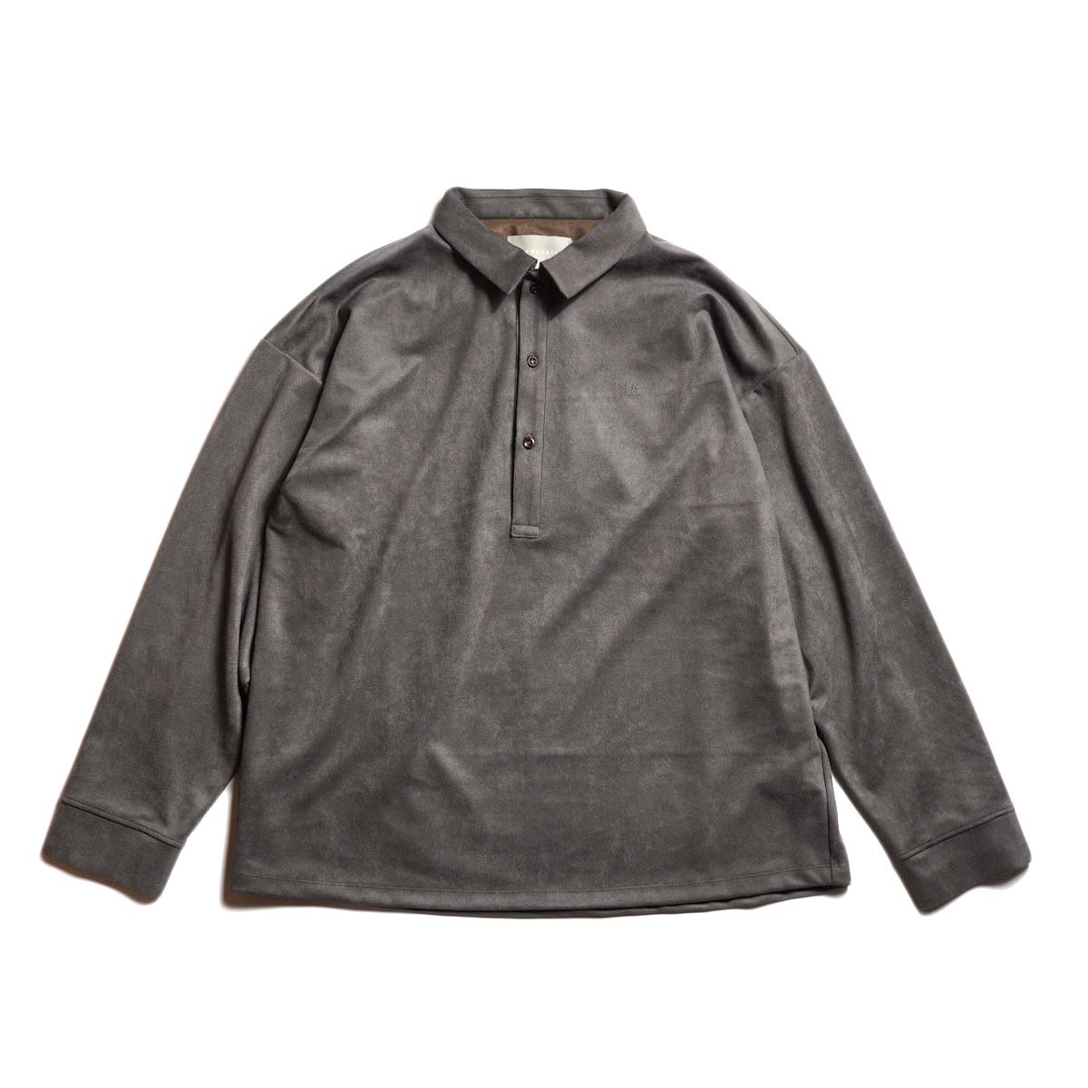 CURLY&amp;Co. / SUEDE JERSEY P/O SHIRT (Mocha Gray)