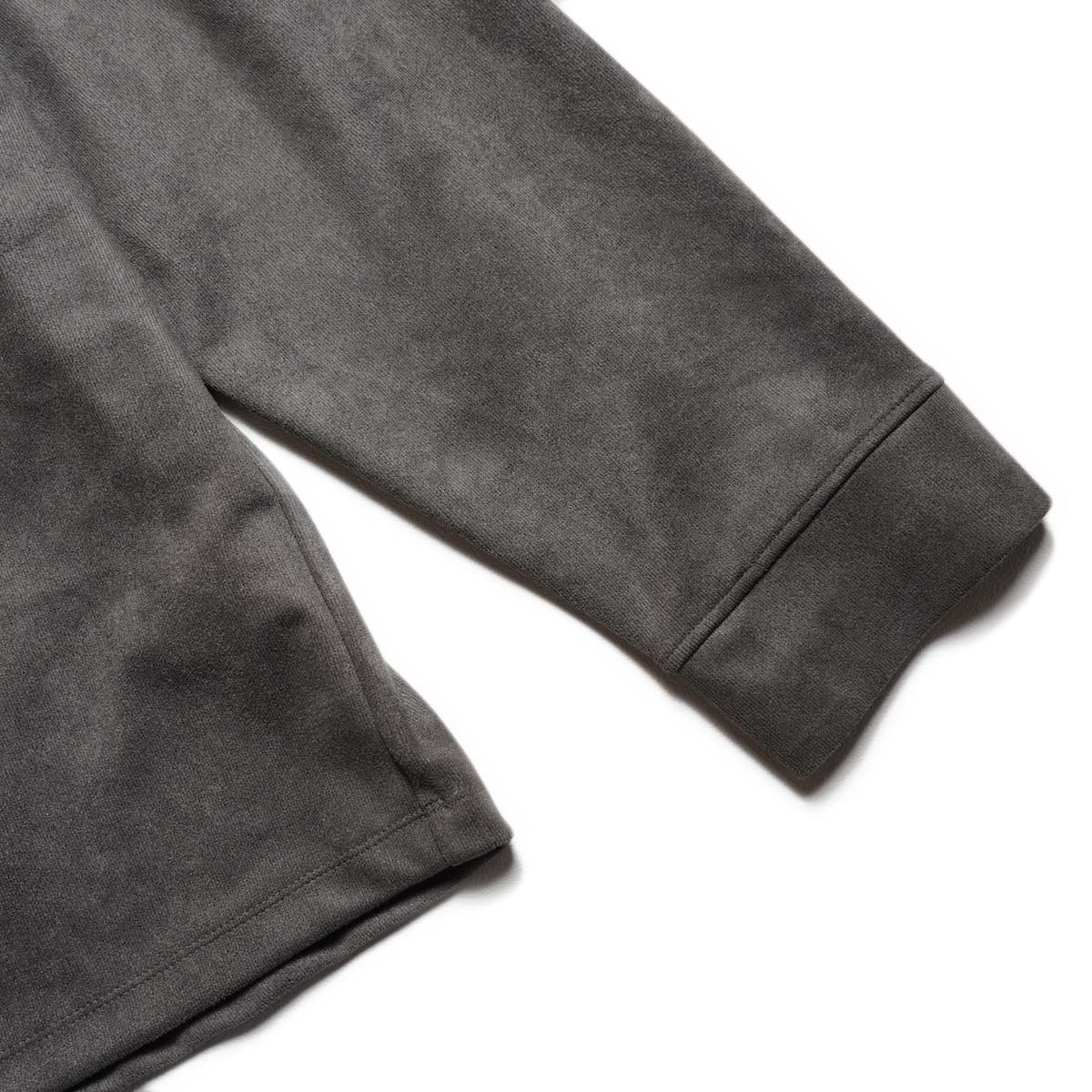CURLY&Co. / SUEDE JERSEY P/O SHIRT (Mocha Gray) 袖