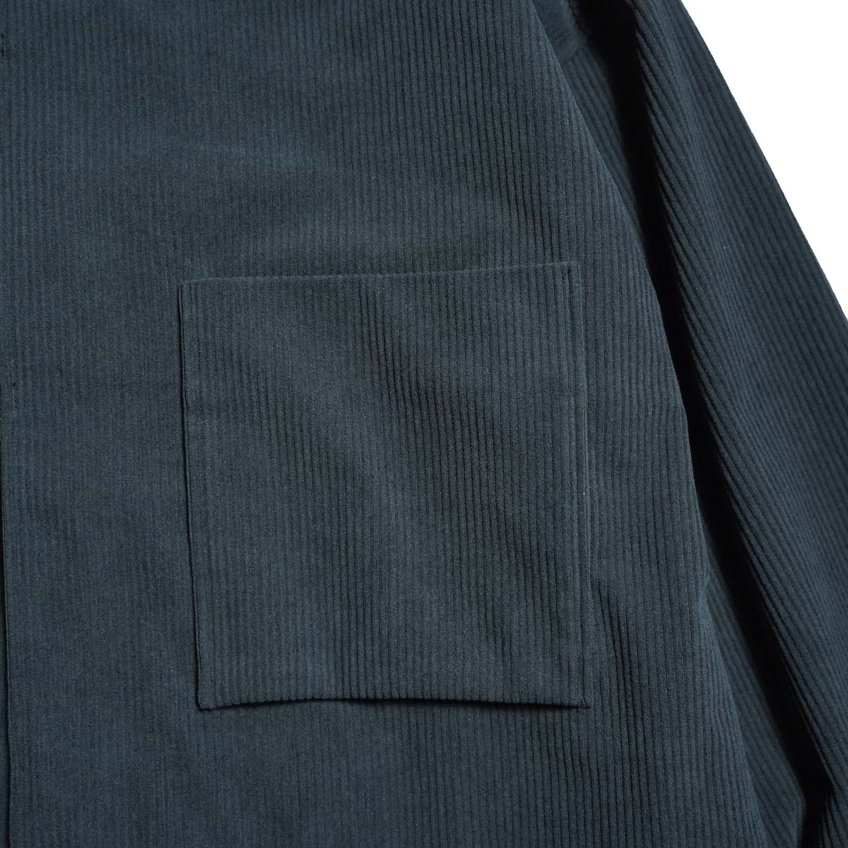 CURLY&Co. / TRICOT CORDUROY BLOUSON (Cadet Blue) 胸ポケット