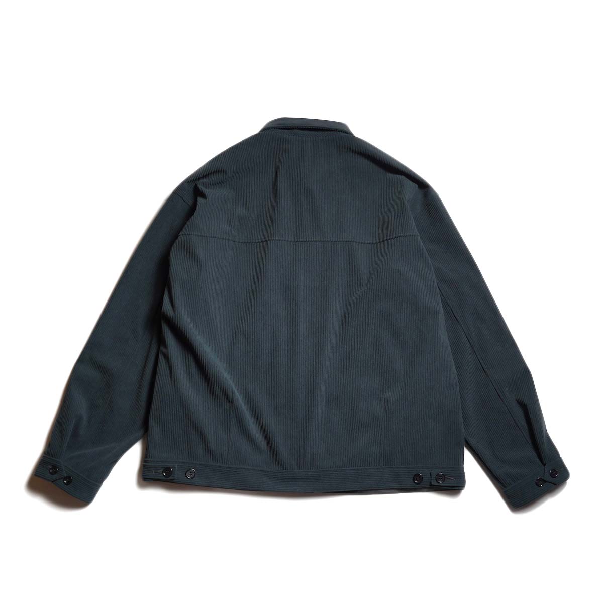 CURLY&Co. / TRICOT CORDUROY BLOUSON (Cadet Blue) 背面