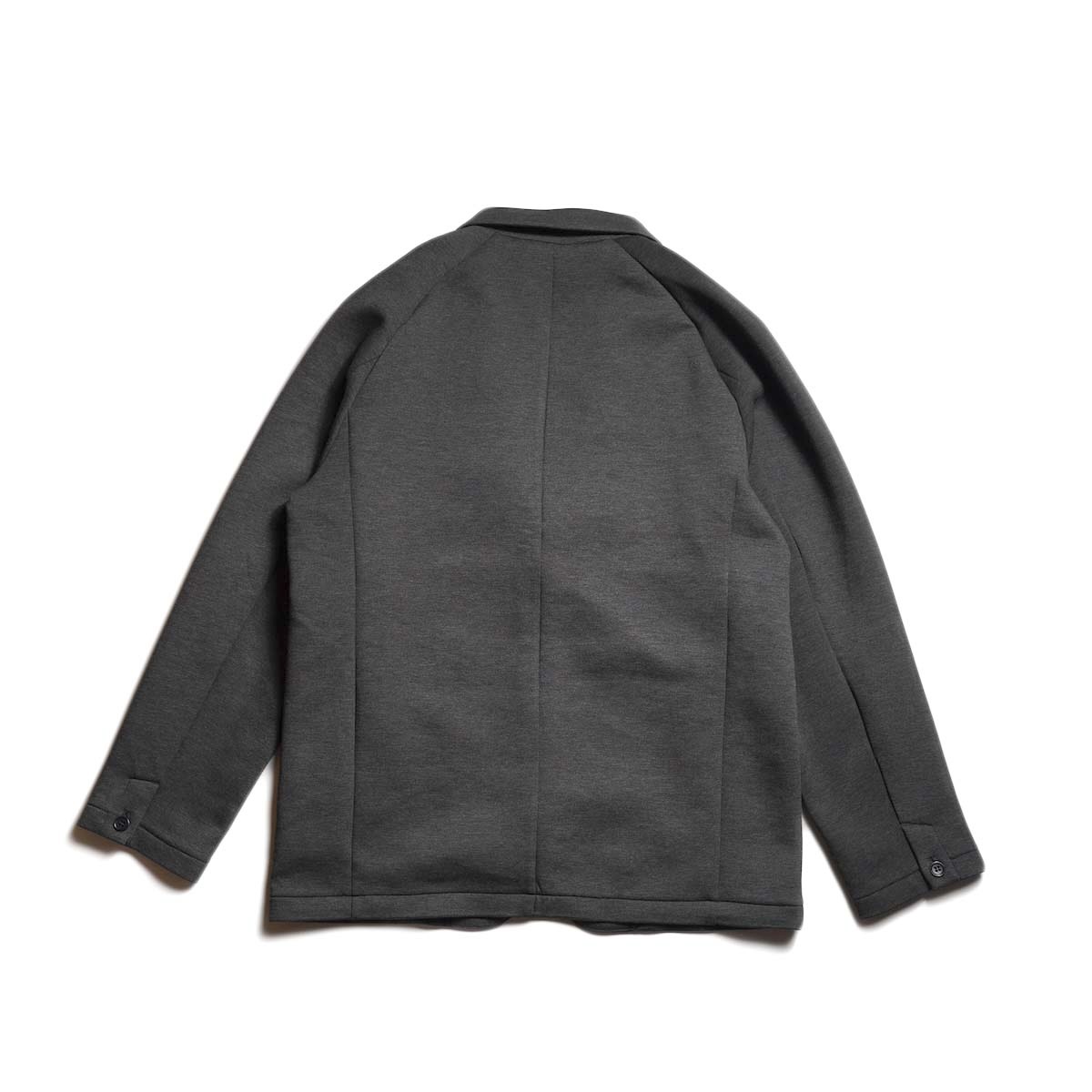 CURLY&Co. / AIR DOUBLE-KNIT JACKET (Charcoal) 背面