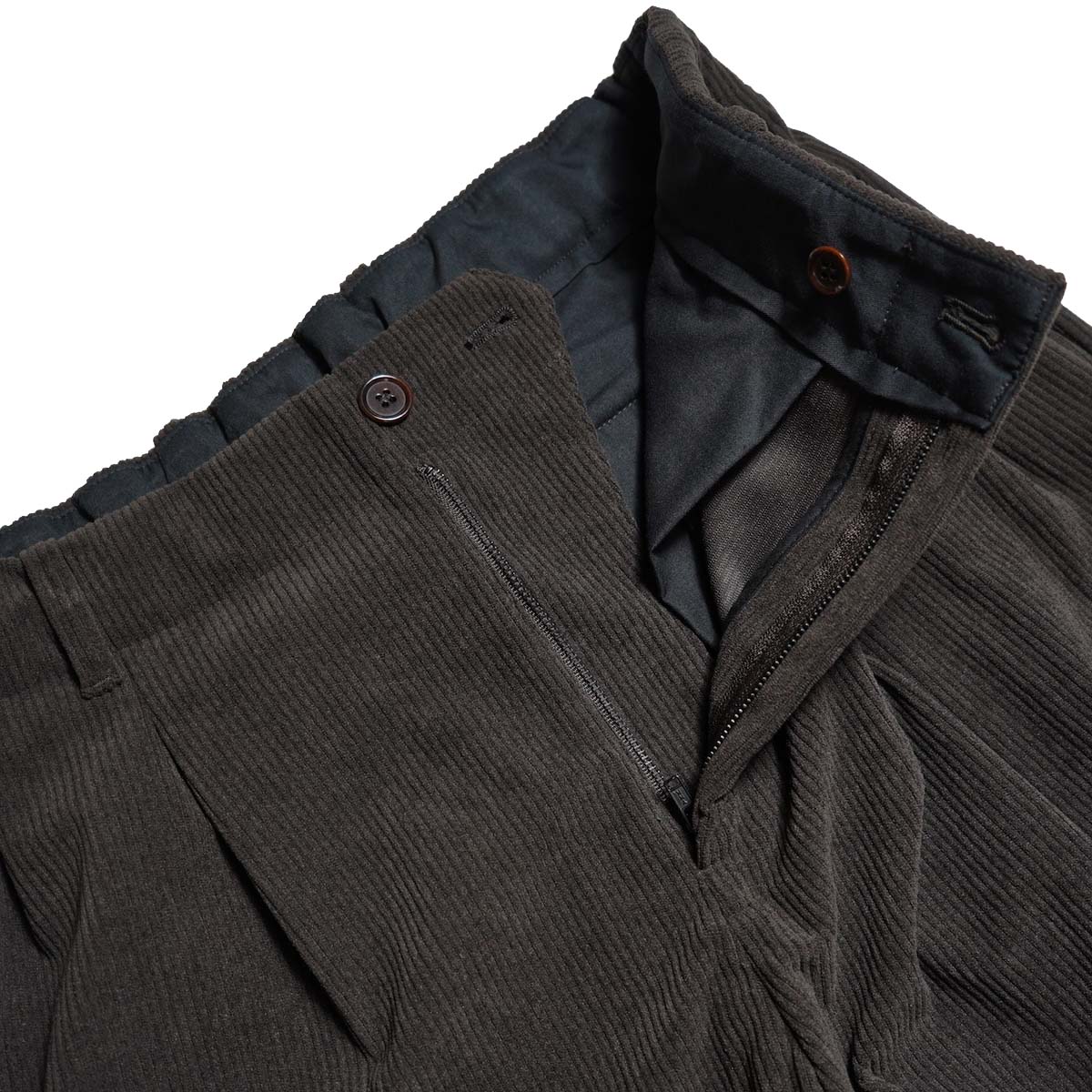 CURLY&Co. / TRICOT CORDUROY PANTS (Cacao) ファスナー