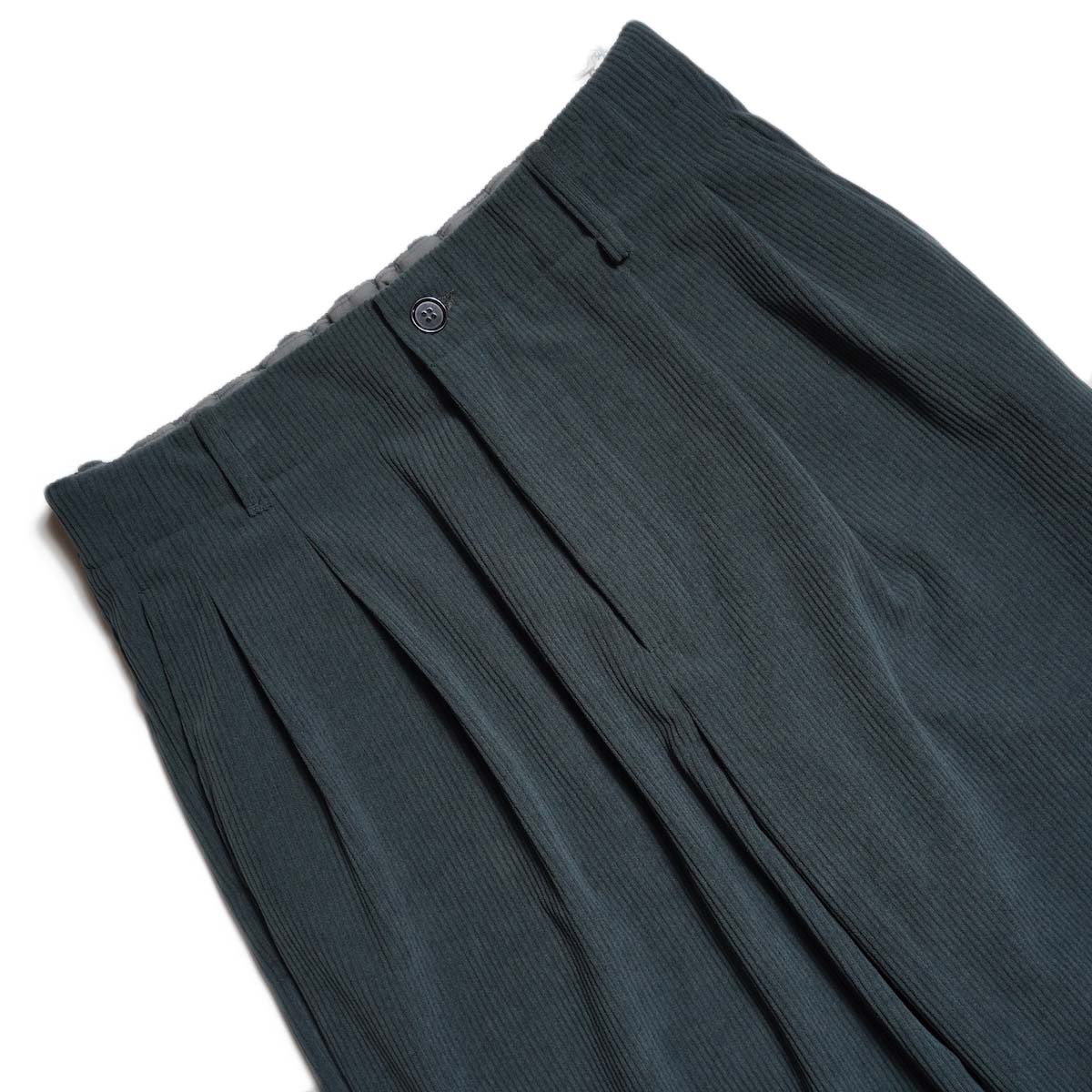 CURLY&Co. / TRICOT CORDUROY PANTS (Cadet Blue) ウエスト