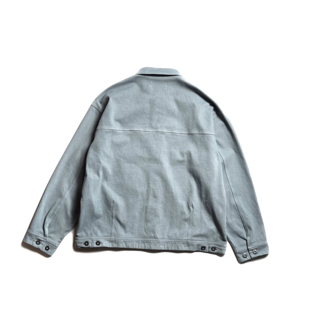 CURLY&Co. / KNIT DENIM TRUCKER JACKET (Steel Gray)
