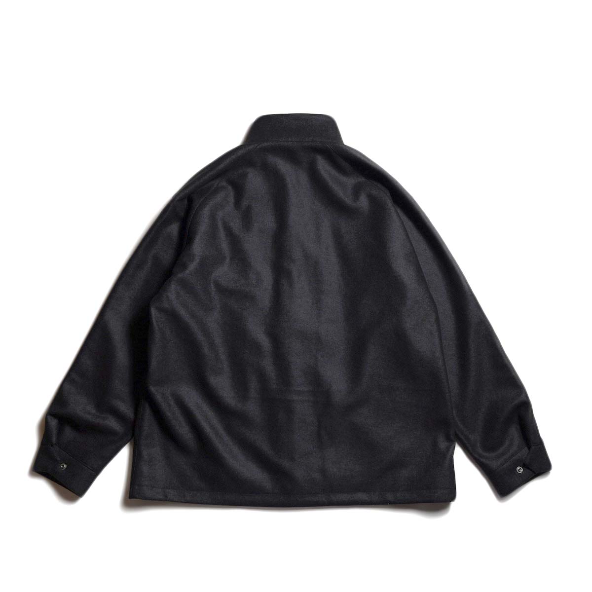 CURLY&Co. / PRESSED WOOL JERSEY BLOUSON (Black) 背面
