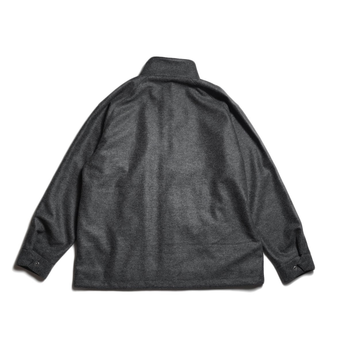 CURLY&Co. / PRESSED WOOL JERSEY BLOUSON (Mix Gray) 背面