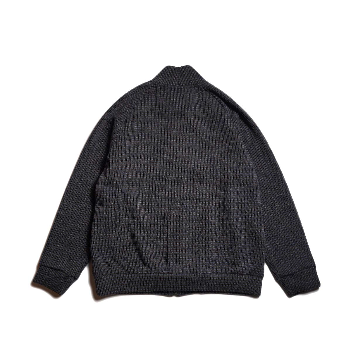 CURLY&Co. / WOOL Q/G KNIT DRIVER'S JACKET (Midnight) 背面