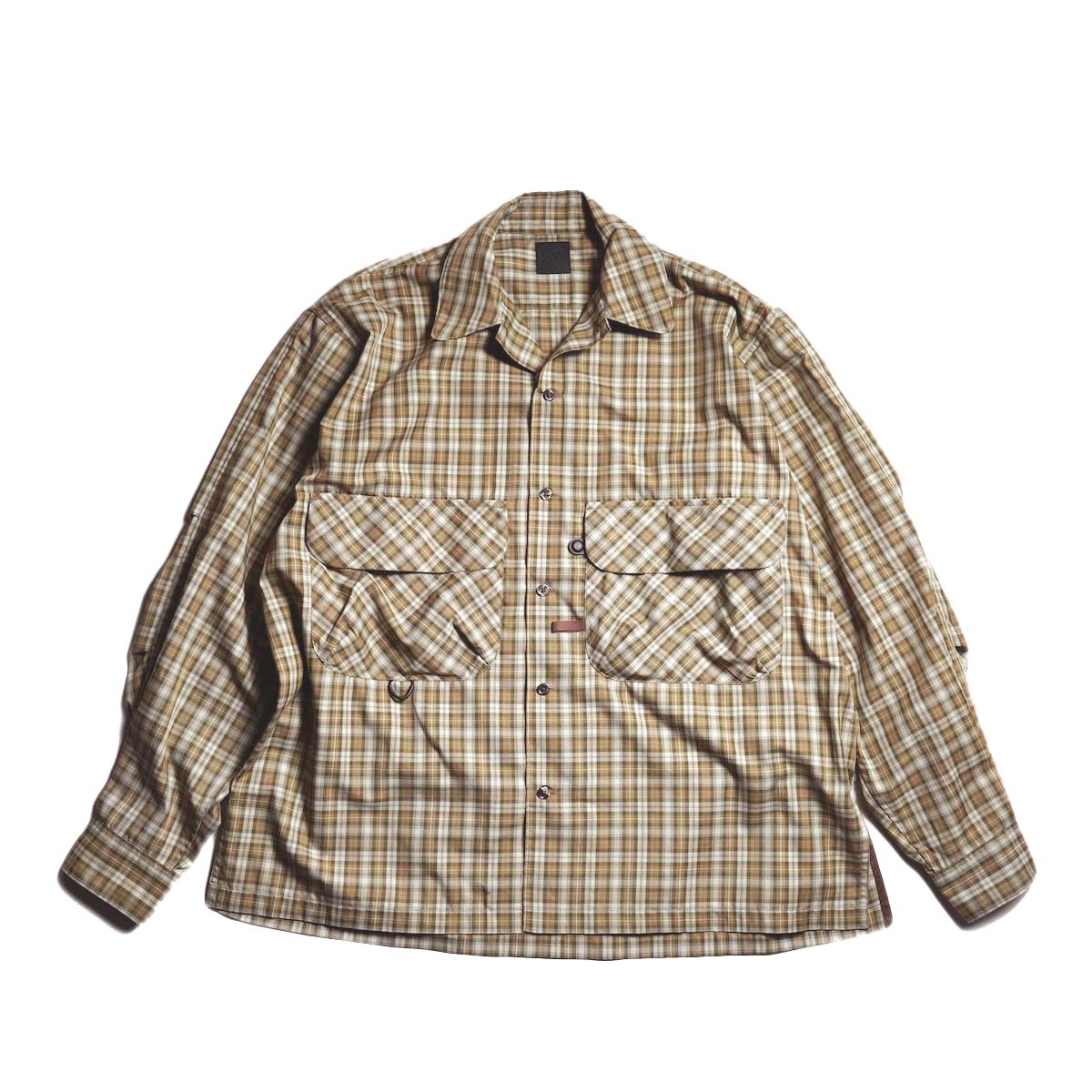 DAIWA PIER39 / W's TECH SPORTS OPEN COLLAR SHIRT L/S GREN PLAID