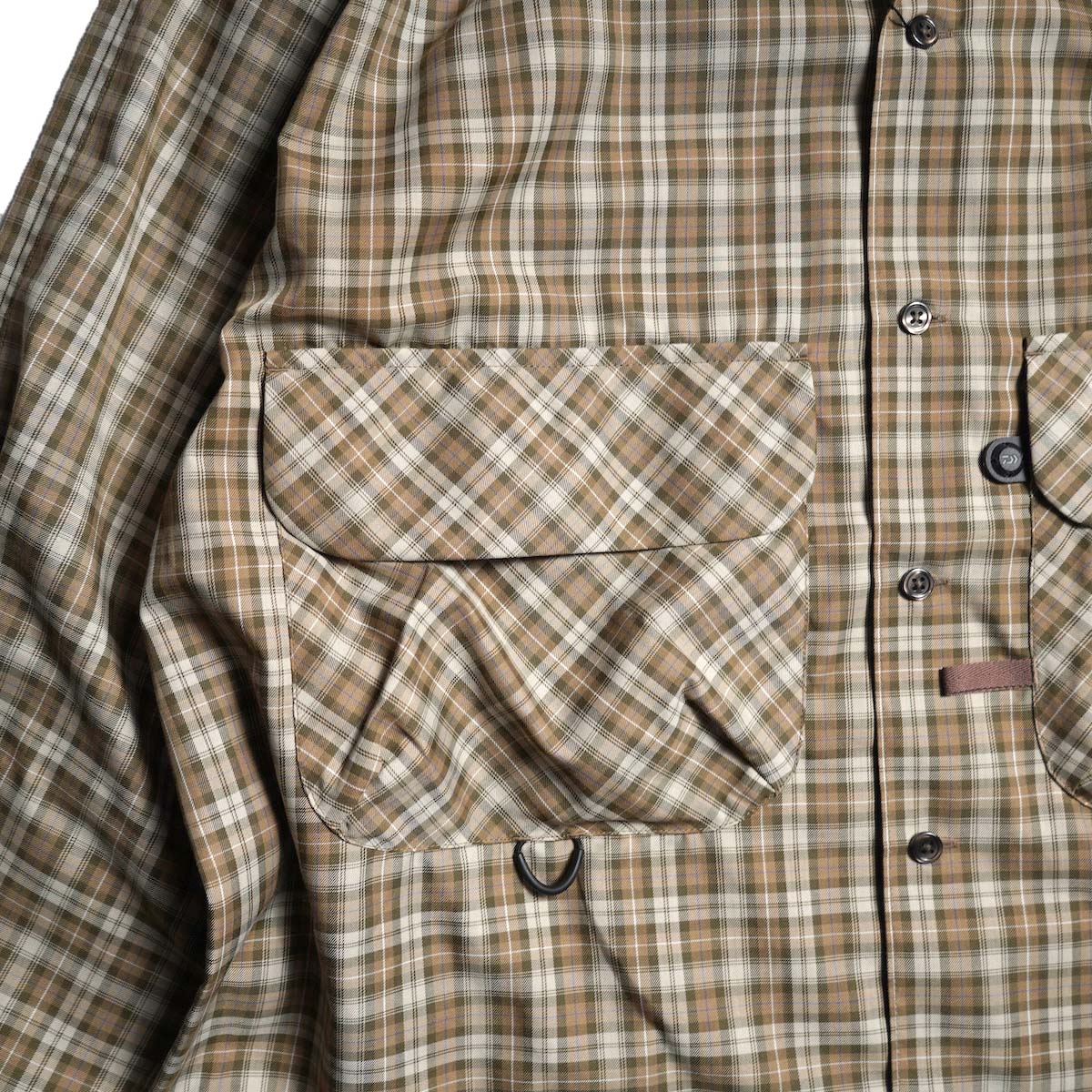 DAIWA PIER39 / W's TECH SPORTS OPEN COLLAR SHIRT L/S GREN PLAID